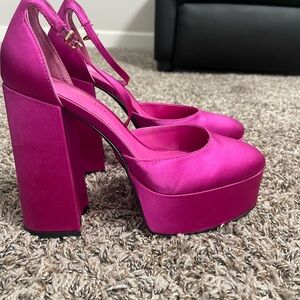 Madden Girl Pink Platform Heels